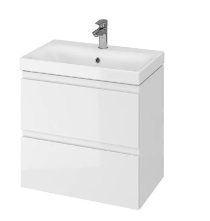 Cersanit Moduo Slim 60 szekrény keskeny mosdóval, fényes fehér S801-227-DSM