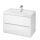 Cersanit Crea két fiókos fali mosdószekrény 80,5x45,5 beépíthető mosdóval, fényes fehér S801-279