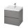 Cersanit Crea két fiókos fali mosdószekrény 60x45 beépíthető mosdóval, fényes szürke S801-283
