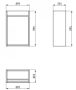 Cersanit Crea 1 ajtós fali szekrény és kerámia mosdóval 40x22 cm, tölgy S801-286