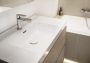 Cersanit Crea 100 alsószekrény beépíthető kerámia mosdóval, tölgy S801-290
