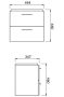 Cersanit Lara 50 szürke alsószekrény Mille kerámia mosdóval S801-320-DSM