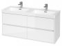 Cersanit Crea 120 alsószekrény kerámia mosdóval, fényes fehér S801-323