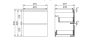 Cersanit Moduo dupla fiókos mosdószekrény 50x40 cm, kerámia mosdóval, matt antracit S801-482
