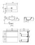 Cersanit Moduo alsó szekrény kerámia mosdóval 57x59,5 cm, antracit S801-486-DSM