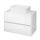 Cersanit Crea 80 mosdószekrény munkalappal, pultratehető mosdótálhoz, fényes fehér S924005