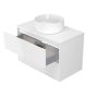 Cersanit Crea 80 mosdószekrény munkalappal, pultratehető mosdótálhoz, fényes fehér S924005
