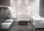 Cersanit Crea 100 mosdószekrény munkalappal, pultratehető mosdótálhoz, fényes fehér S924006