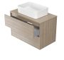 Cersanit Crea 80 mosdószekrény munkalappal, pultratehető mosdótálhoz, tölgy S924010