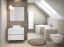 Cersanit Crea 2 ajtós fali szekrény polcokkal 140x40x25, fényes fehér S924-022