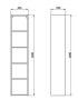 Cersanit Crea falra függeszthető nyitott polcos szekrény 140x30x25 cm, fényes fehér S924023