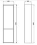 Cersanit Crea 2 ajtós fali szekrény polcokkal 140x40x25, tölgy S924024