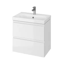   Cersanit Moduo Slim keskeny alsószekrény 60 cm-es mosdóhoz, szifonkivágás nélkül, fényes fehér S929-004