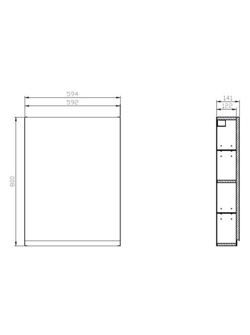 Cersanit Moduo 60-as fehér szekrény S929-016