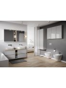 Cersanit Moduo falra függeszetett kiegészítő szekrény 160x39,5x34 polcokkal és tükörrel, szürke S929-019