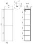 Cersanit Inverto Calacatta 2 ajtós magas szekrény 40x159 cm, balos/jobbos kivitel S930-008