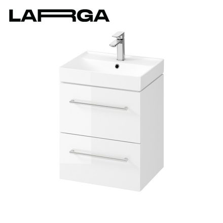 Cersanit Larga 2 fiókos alsószekrény mosdó nélkül 49x57x39cm, fényes fehér S932-067