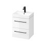 Cersanit Larga 2 fiókos alsószekrény mosdó nélkül 49x57x39cm, fényes fehér S932-067