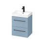 Cersanit Larga 2 fiókos alsószekrény mosdó nélkül 49x57x39 cm, kék S932-068