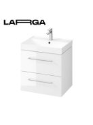 Cersanit Larga 2 fiókos alsószekrény mosdó nélkül 59x57x44cm, fényes fehér S932-070