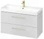 Cersanit Larga 2 fiókos mosdószekrény mosdó nélkül 99x44x57 cm, szürke S932-078