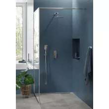   Cersanit Larga Walk-in zuhanyfal 90x200 cm átlátszó üveggel és CleanPro bevonattal, króm profil S932-135