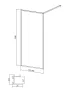 Cersanit Larga Walk-in zuhanyfal 90x200 cm átlátszó üveggel és CleanPro bevonattal, króm profil S932-135