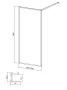 Cersanit Larga Walk-in zuhanyfal 120x200 cm átlátszó üveggel és CleanPro bevonattal, króm profil S932-137