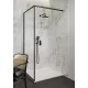 Cersanit Larga Walk-in zuhanyfal 90x200 cm átlátszó üveggel és CleanPro bevonattal, fekete profil S932-138