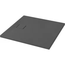   Cersanit Tako SLIM szögletes akril zuhanytálca 90x90 cm szifonnal, szürke S932-162