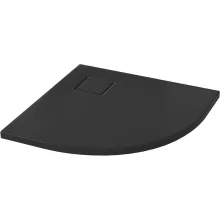   Cersanit Tako SLIM íves akril zuhanytálca 80x80 cm szifonnal, matt fekete S932-163