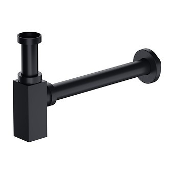 Cersanit Larga szögletes mosdó szifon, fekete S951-718