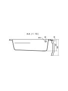 Cersanit Joanna New 160x95 balos aszimmetrikus akril kád S301-170 +ajándék kádlábbal