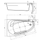 Cersanit Joanna New 160x95 balos aszimmetrikus akril kád S301-170 +ajándék kádlábbal