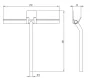 Deante Silia akasztható vízlehúzó, króm ADI_031K