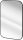 Deante Mokko 50x75 cm tükör, matt fekete kerettel ADM_N801