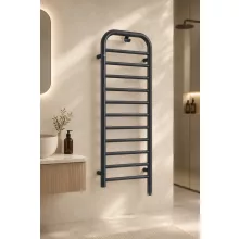 Deante Silia elektromos fürdőszobai acél radiátor 129x50 cm, matt titánium kivitel.