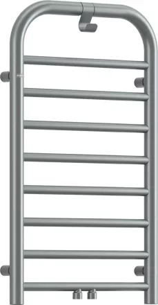 Deante Silia kombinált fürdőszobai acél radiátor 500x850 törölközőtartó kampóval, matt acél AGI_FG31