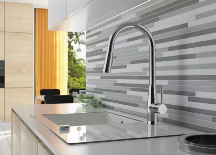 Deante Lukrecja konyhai csaptelep kihúzható kifolyóval és visszacsapó szelepekkel, króm BDH 072M