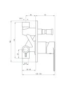 Deante Alpinia beépíthető kádcsaptelep BGA 044P