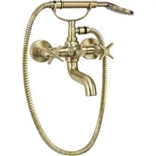   Deante Temisto kádtöltő csaptelep zuhanyszettel, Szálcsiszolt Bronz BQT M11D