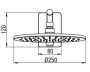 Deante Arnika falba építhető zuhanyrendszer falon belüli egységgel, titánium BXYZDQAM