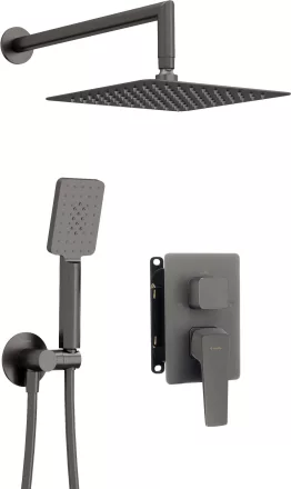 Deante Blur falsík alatti zuhanyszett keverő boxxal titanium kivitelben