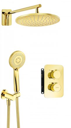 Deante Box falsík alatti termosztátos zuhanyrendszer, arany BXYZGEBT