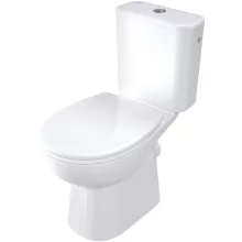   Deante Funkia Evo Kompakt monoblokkos kerámia WC csésze oldalsó bekötésű tartállyal és ülőkével, fehér CDFD6RPS