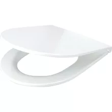 Deante Jasmin vékonyított WC ülőke duroplast anyagból, fehér kivitelben, Soft-Close lecsukódással és gyorskioldó mechanizmussal.