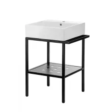   Deante Temisto 56,5x40 cm fürdőszobai fali mosdóállvány fehér kerámia mosdóval CDTS6U4S