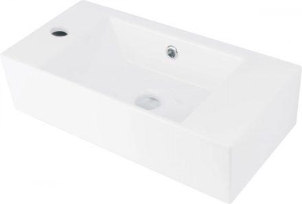 Deante Hiacynt pultra tehető kerámia mosdó 51x25 cm bal oldali csaplyukkal, fehér CDY_6U2L