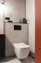 Deante Hiacynt 6 az 1-ben Rimless falsík alatti WC szett matt fekete nyomólappal és soft close ülőkével