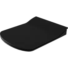 Deante Blur vékonyított antibakteriális duroplast WC ülőke Soft-Close és gyorskioldó mechanizmussal, matt fekete.